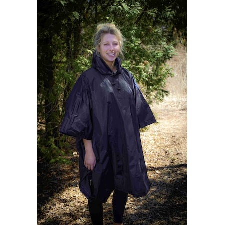 Rps Outdoors RPS ADULT EVA PONCHO BLACK 51-114